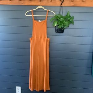 Orange Cropped Overall